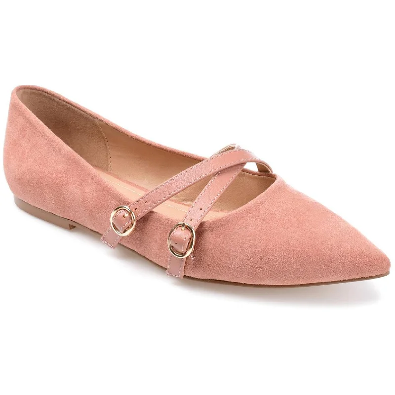 Durable loafers for busy night durability-Journee Collection Womens Patricia Faux Suede Pointed Toe Loafers