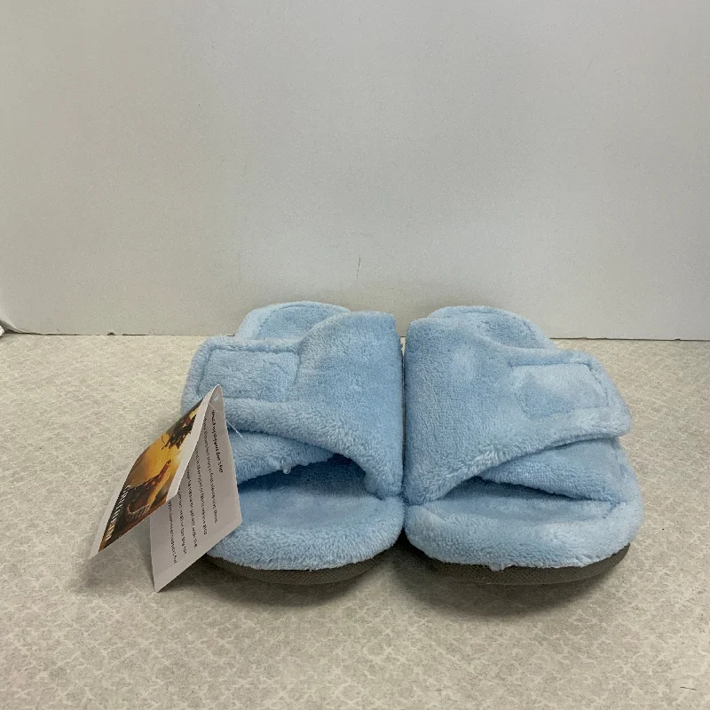 Slippers with firm nap soles -Slippers By Gritheim In Blue, Size: 7