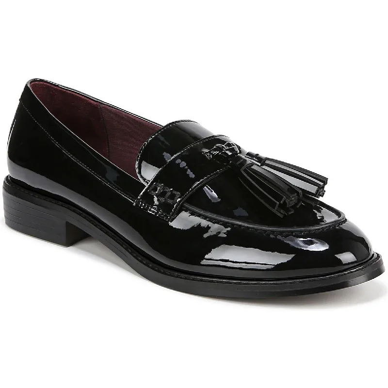 Trendy loafers for chic dusk sophistication-Franco Sarto Womens Carolyn Low Patent Slip On Loafers