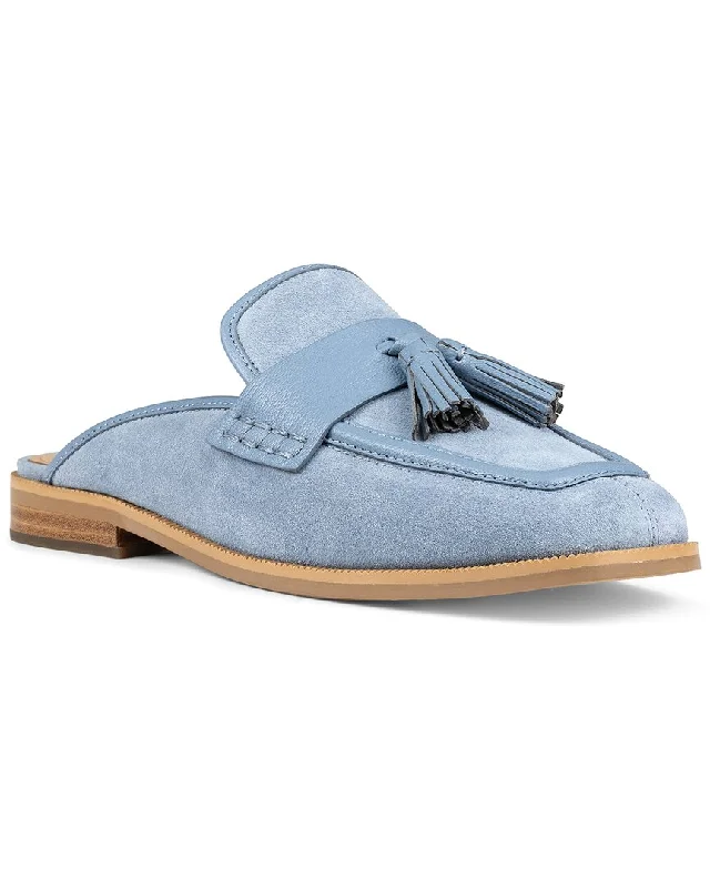 Slippers with bright nap tops -Donald Pliner Bryant Suede Mule