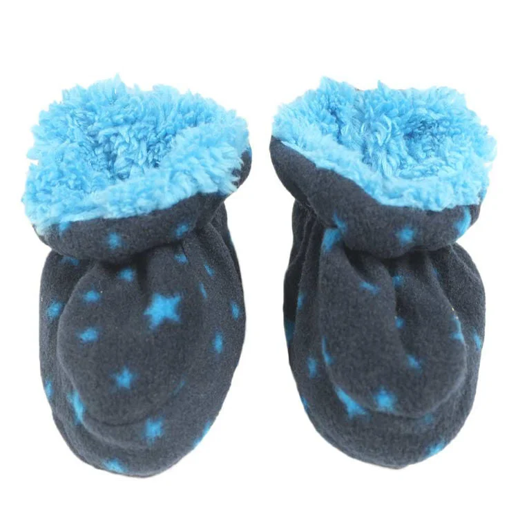 Slippers with light nap repose -Kid's boy's star printed slippers,Blue