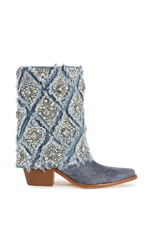 STAGECOACH-DENIM WESTERN BOOTIE