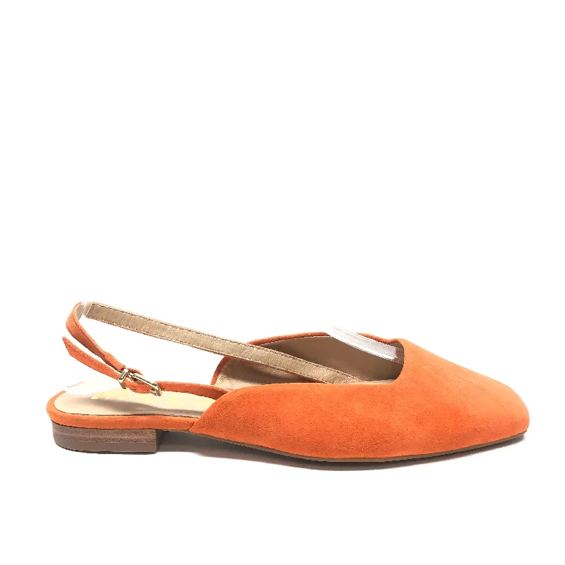 Flats for hybrid sunny outfits -Orange Shoes Flats Antonio Melani, Size 6.5