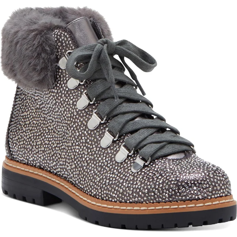 INC Womens Pravale 3 Embellished Lace-Up Boot