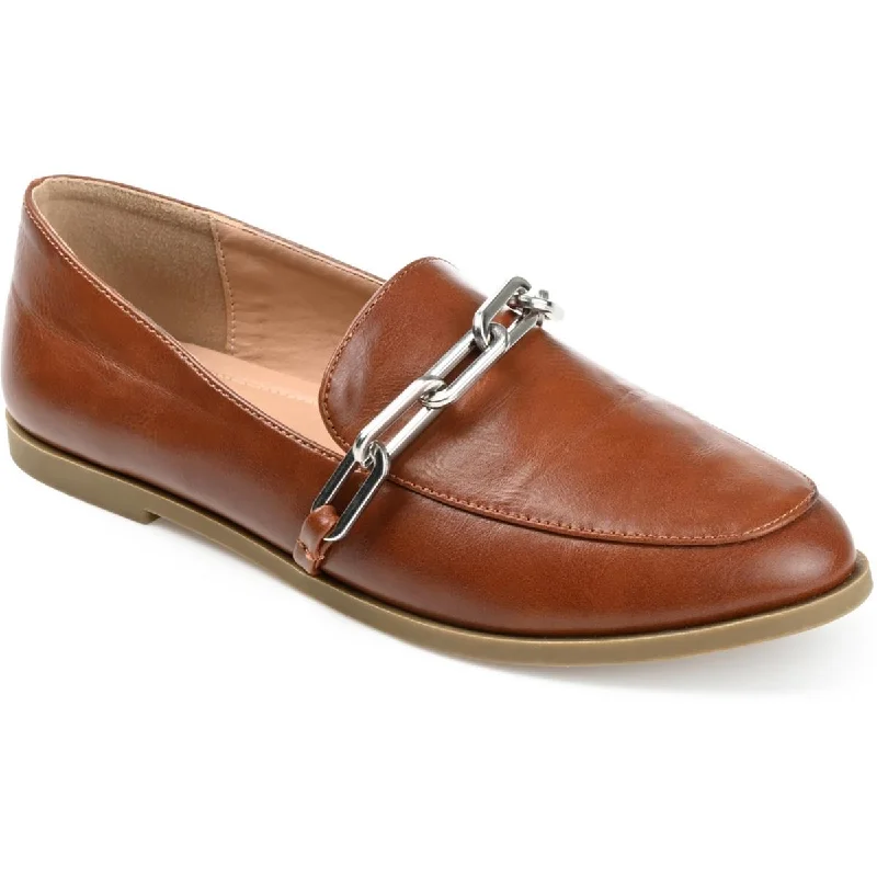 Best loafers for summer night repose-Journee Collection Womens Madison Faux Leather Almond Toe Loafers