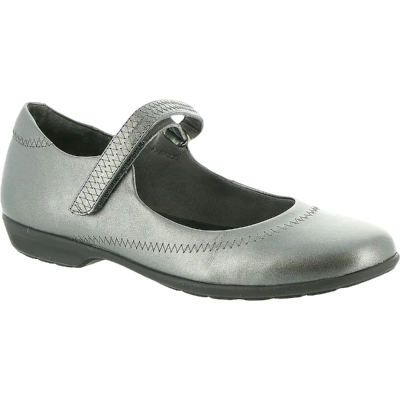 Flats with double-strap accents -Walking Cradles Womens Jane 2 Leather Slip on Mary Janes