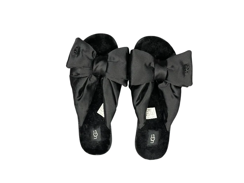 Slippers with sharp trim edges -Slippers By Ugg In Black