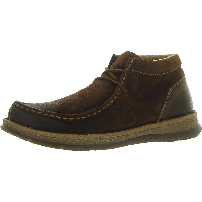 Born Mens Lace Up Flat Chukka Boots