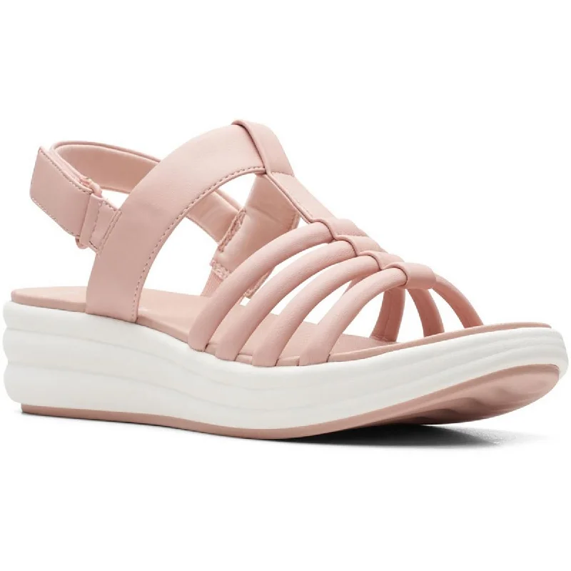 Sandals with modern hues -Cloudsteppers by Clarks Womens Drift Ease Faux Leather Caged Sport Sandals