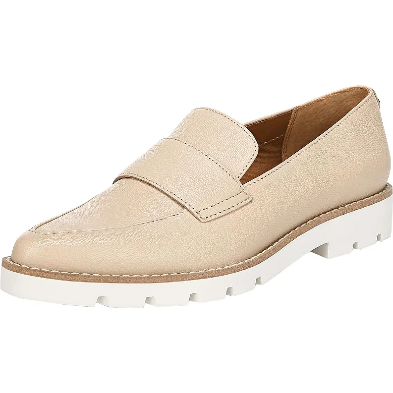 Comfortable loafers for warm evening calm-Franco Sarto Womens Draco Leather Lug Sole Smoking Loafers