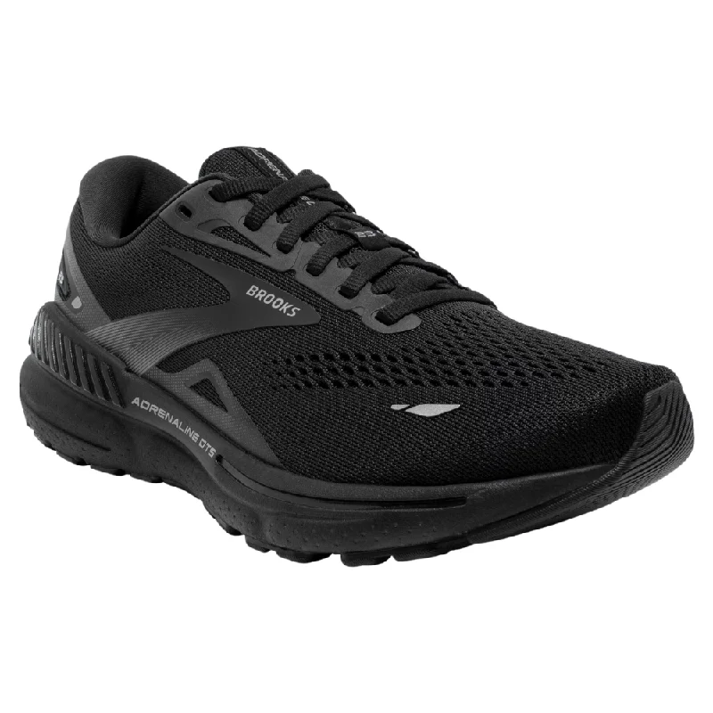 Running shoe with wavy run patterns -Brooks Adrenaline GTS 23 Black/Ebony Running Shoe (Women's)