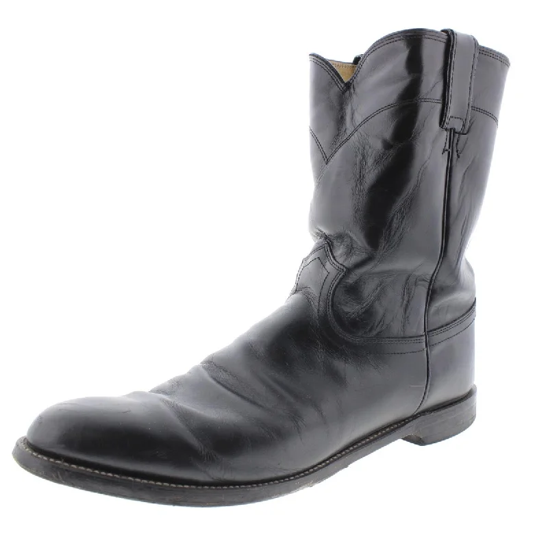 Justin Mens Leather Mid-Calf Cowboy, Western Boots