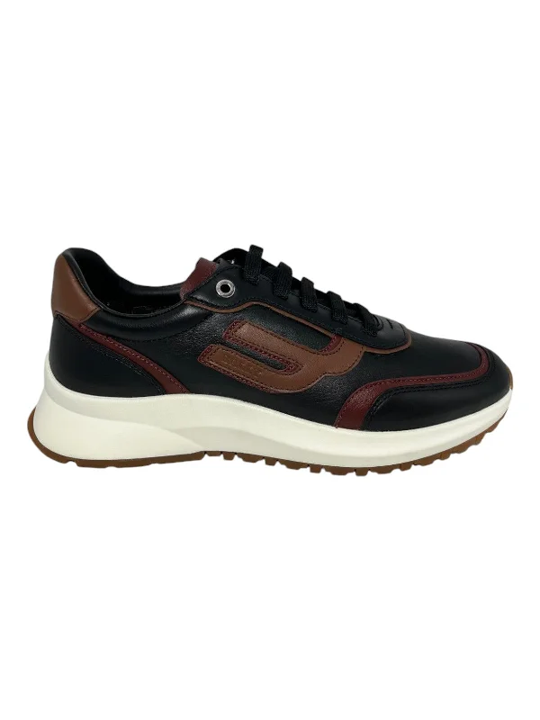 Bally Demmy 6301864 Men's Black/Heritage Red/Cuero Leather Sneakers