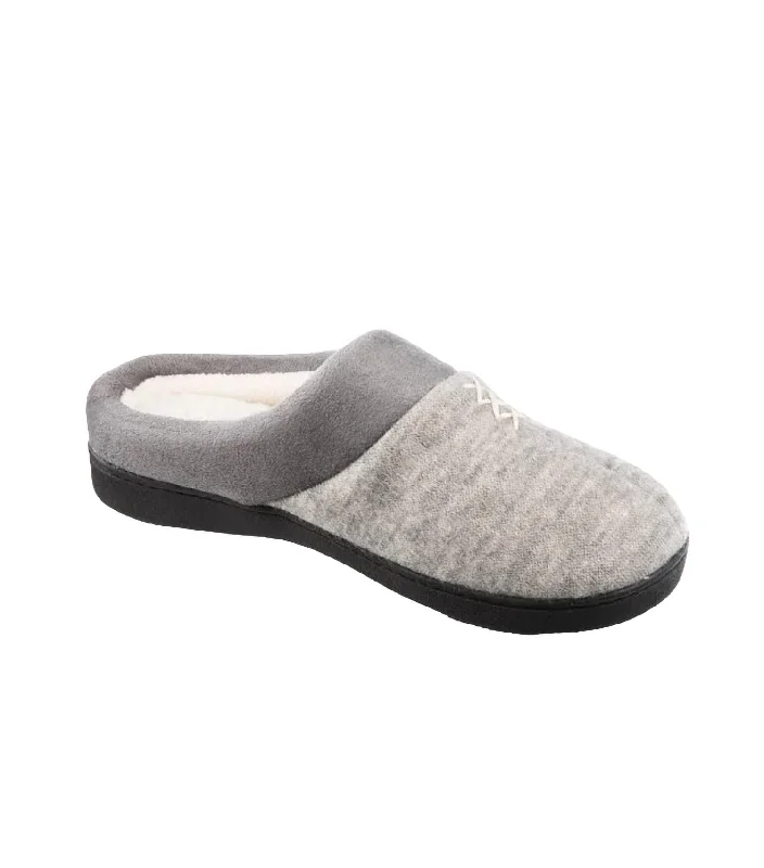 Slippers with wet nap beds -Women's Marisol Microsuede Hoodback Slipper In Heather