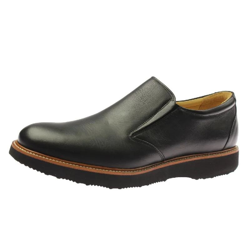 Cheap loafers for simple night refinement-Samuel Hubbard Mens Frequent Traveler Leather Slip On Loafers