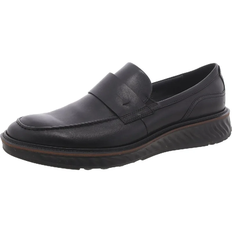 Trendy loafers for chic evening charm-ECCO Mens Leather Slip On Loafers