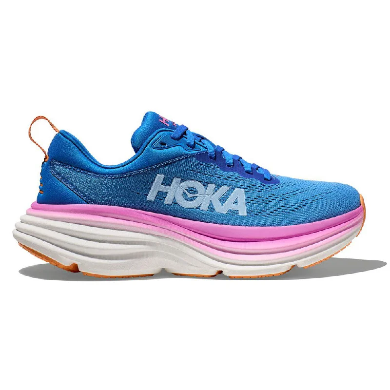 Running shoe with track run calm -Hoka Bondi 8 Running Shoe Coastal Sky/All Aboard (Women's)