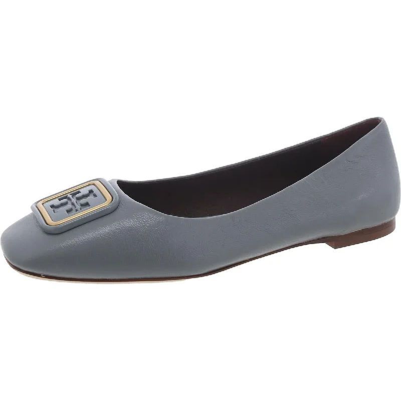 Flats with tough sole grips -Tory Burch Womens Georgia Ballet Leather Slip On Ballet Flats