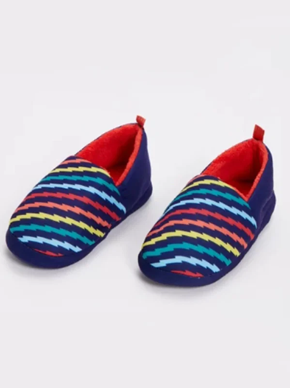 Slippers with desk nap repose -Kids Boy's Printed Slippers,Navy