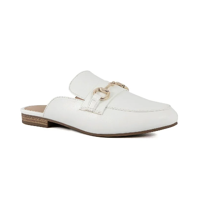 Flats for warm travel getaways -Sugar Womens Beckette Embellished Bit Mules