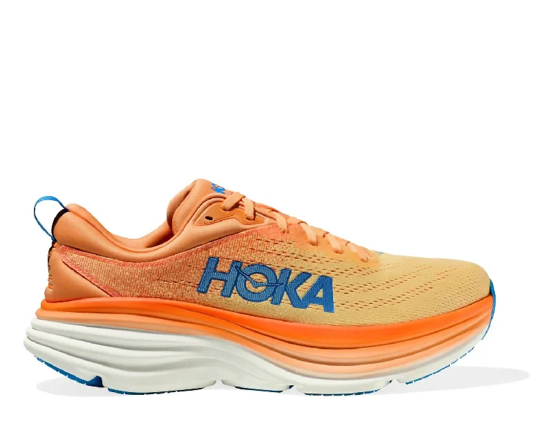 Running shoe with rugged run beds -Men's Bondi 8 Running Shoes In Impala / Mock Orange