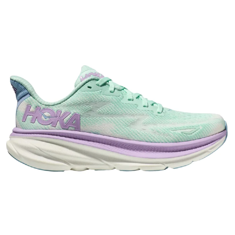 Running shoe with rain-safe run soles -Hoka Clifton 9 Sunlit Ocean/Lilac Mist Running Shoe (Women's)