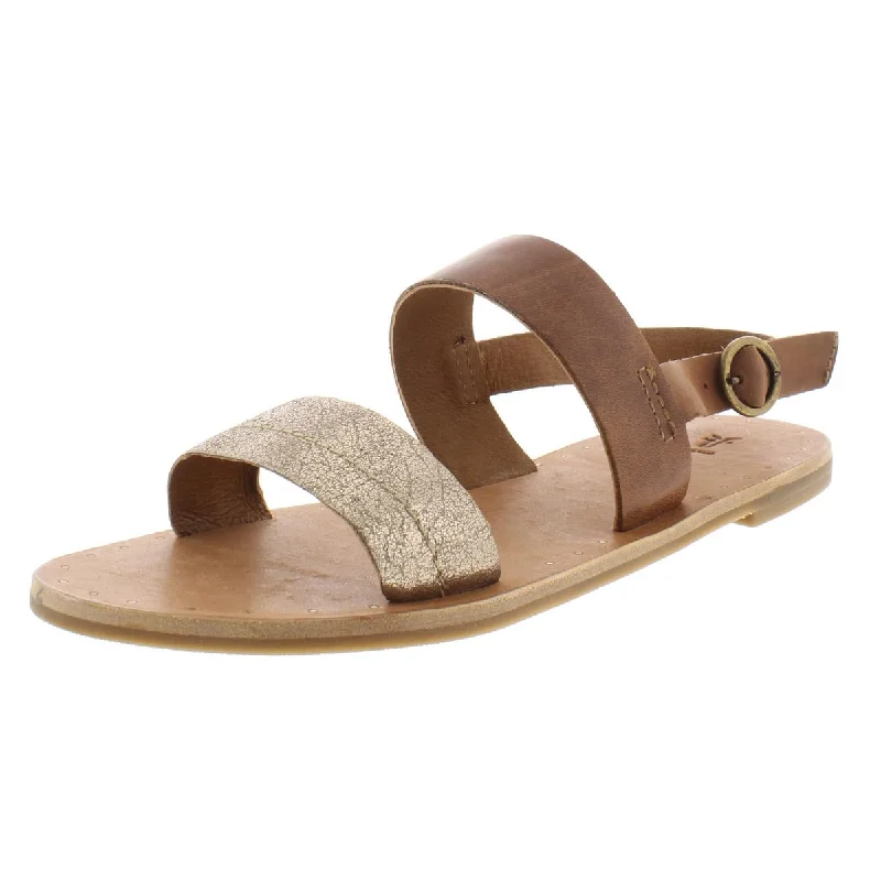 Sandals with rigid heels -Frye Womens Ally 2 Leather Slingback Flat Sandals