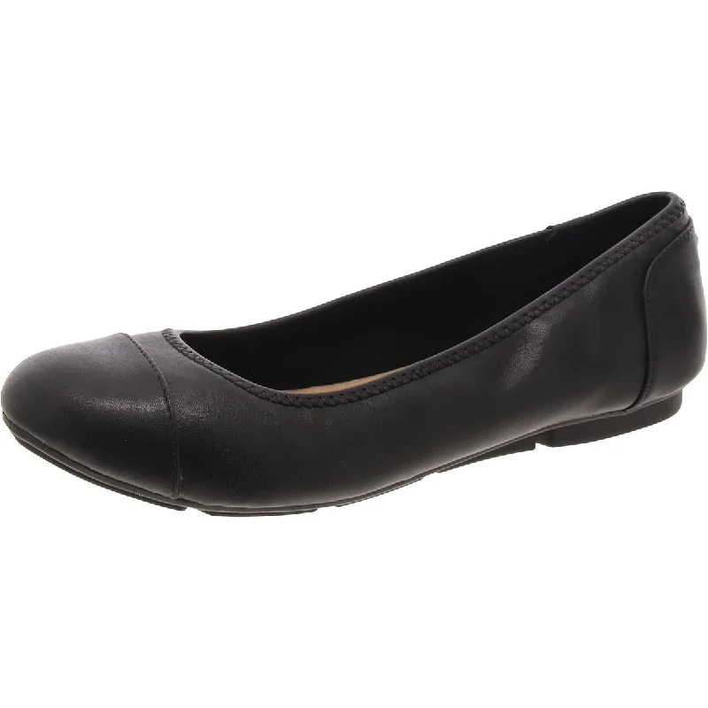 Slip-on loafers for easy evening elegance-Giani Bernini Womens Taylee Faux Leather Ballet Loafers