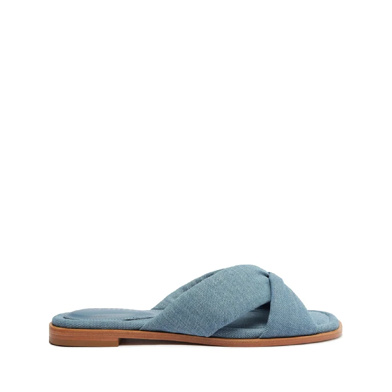 Flats with vibrant sole designs -Fairy Casual Denim Sandal