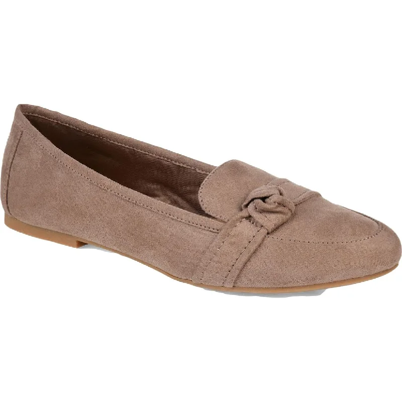 Soft loafers for cozy evening calm-Journee Collection Womens Marci Faux Suede Padded Insole Loafers