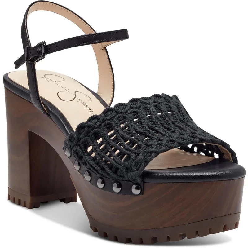 Sandals with modern vibes -Jessica Simpson Timia Women's Woven Platform Slingback Block Heel Sandals