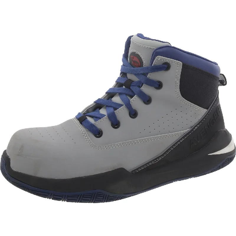 Avenger Mens Reaction Mid Nubuck Slip Resistant Work & Safety Boots