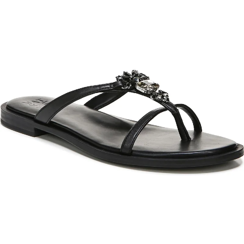 Eco-friendly sandals -Naturalizer Womens FELICITY Faux Leather Open Toe Thong Sandals