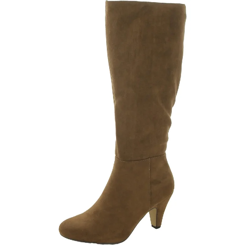 Bella Vita Womens Corinne Faux Suede Round Toe Knee-High Boots