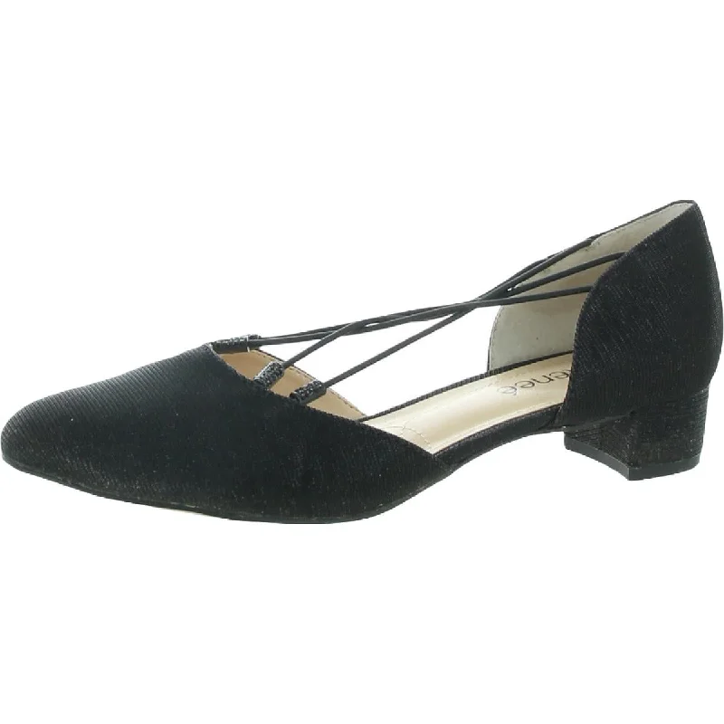 Flats with refined heel profiles -J. Renee Womens Charolette Flats Strappy D'Orsay Heels