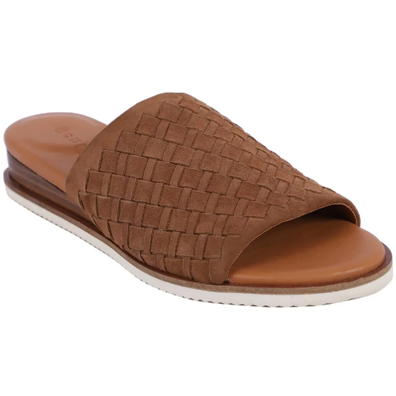 Sandals with bumpy paths -Gentle Souls by Kenneth Cole Womens Angie Leather Slip On Slide Sandals