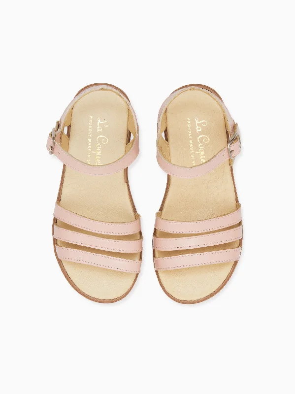 Sandals with damp conditions -Pink Siena Leather Girl Sandals