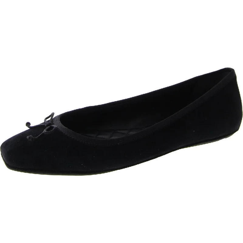 Flats with clean heel trims -Veronica Beard Womens Suede Slip On Ballet Flats