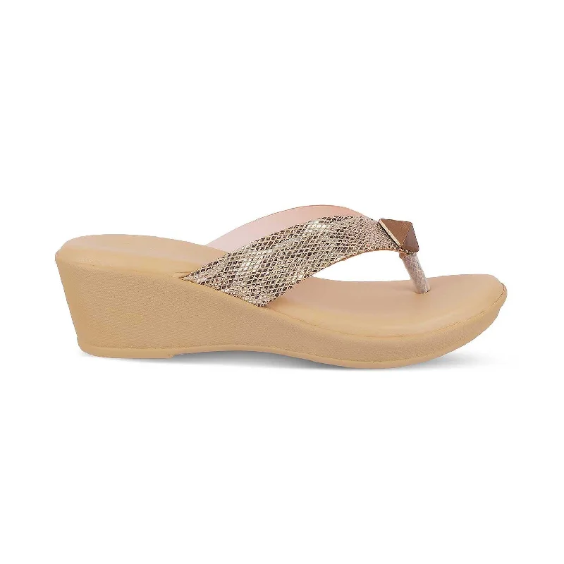 Sandals for steamy climates -Tresmode Sledge Pink Women's Dress Wedge Sandals