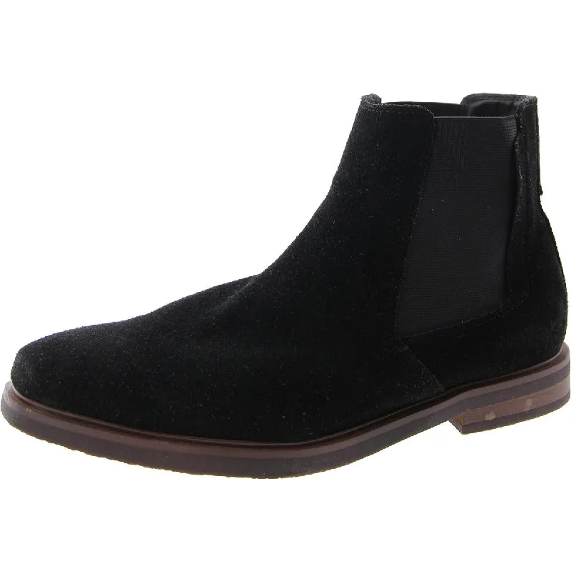 Steve Madden Mens Insider Suede Pull On Chelsea Boots